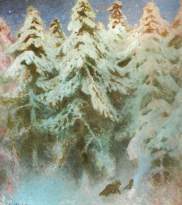 bruno liljefors natt i skogen oil painting picture